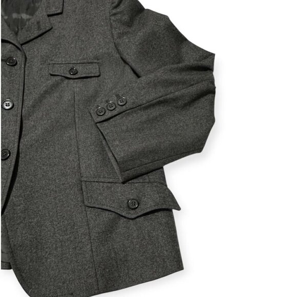 Miu Miu Gray Virgin Wool Blazer Jacket, Size 46Italy,‎ M/L - Picture 7 of 13